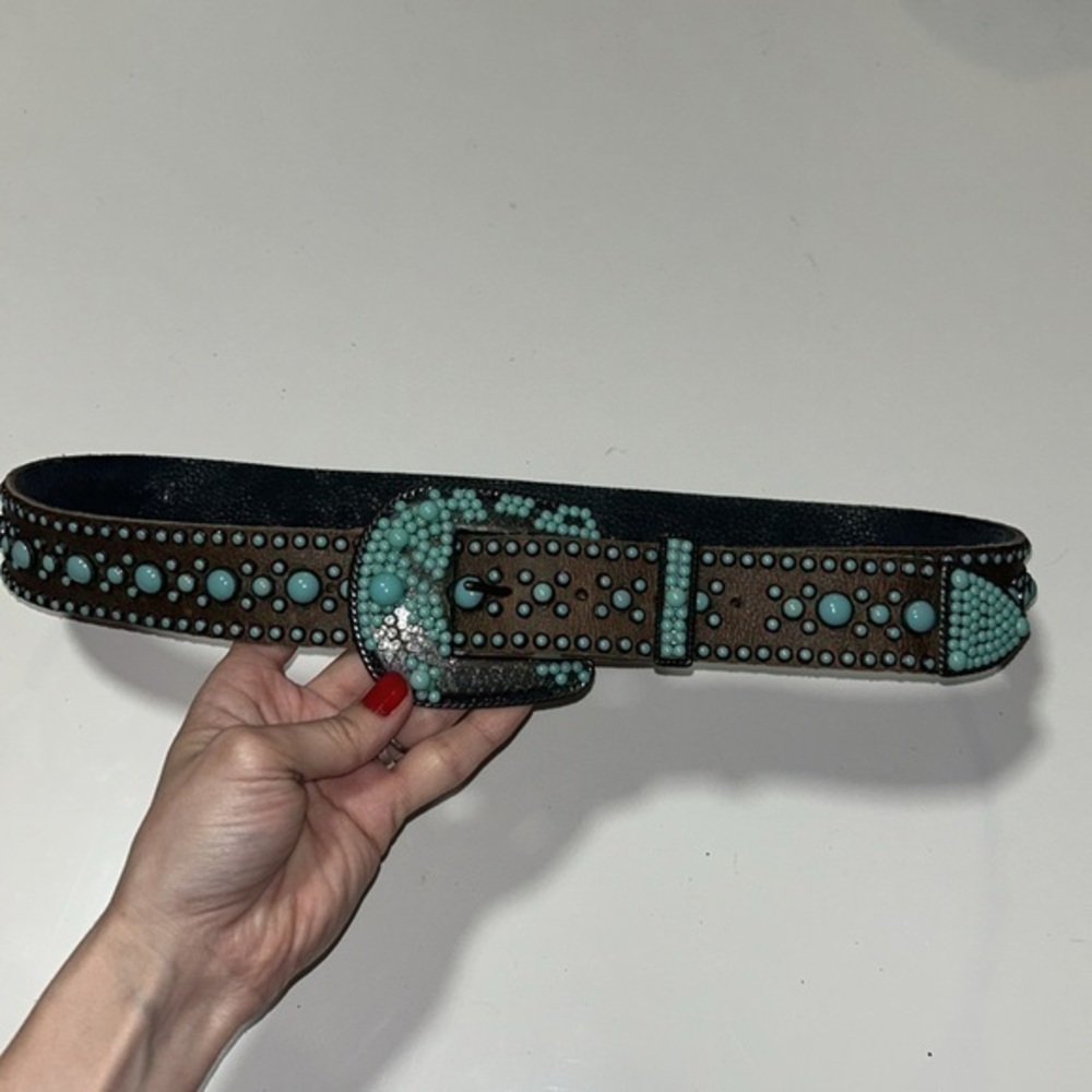 RN Design leather Rhinestone Belt‎